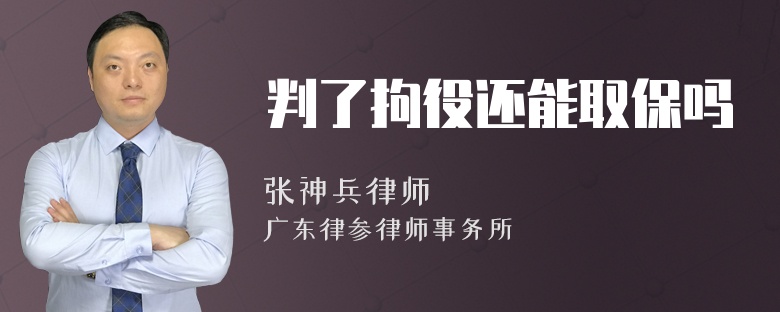 判了拘役还能取保吗