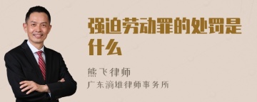 强迫劳动罪的处罚是什么