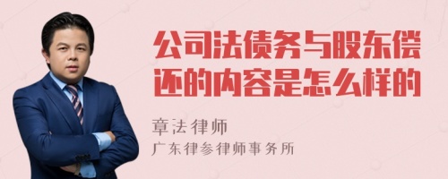 公司法债务与股东偿还的内容是怎么样的