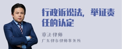 行政诉讼法，举证责任的认定