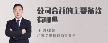 公司合并的主要条款有哪些