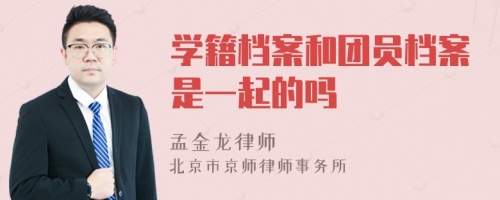 学籍档案和团员档案是一起的吗