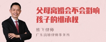 父母离婚会不会影响孩子的继承权