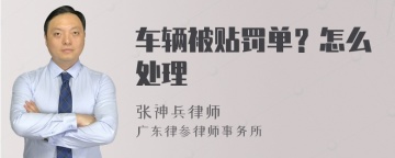 车辆被贴罚单？怎么处理