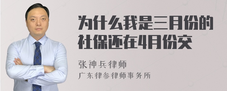 为什么我是三月份的社保还在4月份交