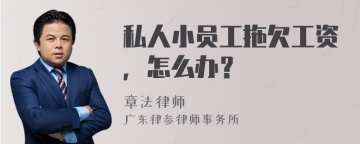 私人小员工拖欠工资，怎么办？