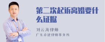 第二次起诉离婚要什么证据