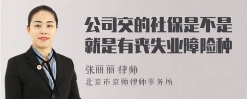 公司交的社保是不是就是有丧失业障险种