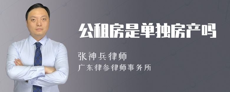 公租房是单独房产吗