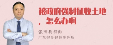 被政府强制征收土地，怎么办啊