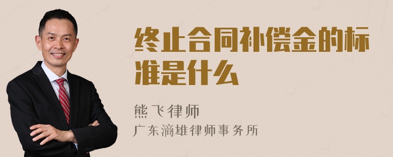 终止合同补偿金的标准是什么