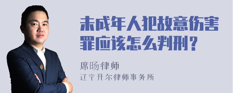 未成年人犯故意伤害罪应该怎么判刑？