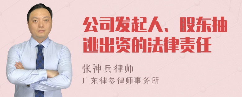 公司发起人、股东抽逃出资的法律责任