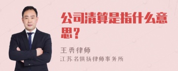 公司清算是指什么意思？