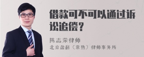 借款可不可以通过诉讼追偿？