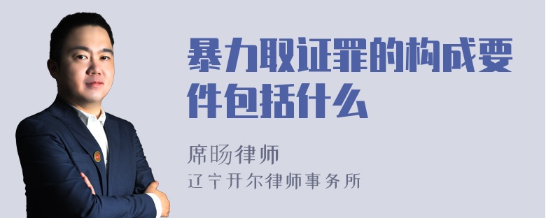 暴力取证罪的构成要件包括什么