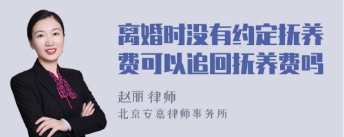 离婚时没有约定抚养费可以追回抚养费吗