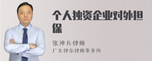 个人独资企业对外担保