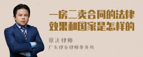 一房二卖合同的法律效果和国家是怎样的