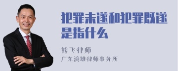 犯罪未遂和犯罪既遂是指什么