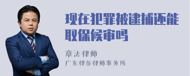 现在犯罪被逮捕还能取保候审吗