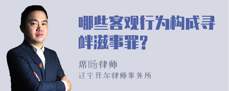 哪些客观行为构成寻衅滋事罪?