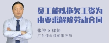 员工能以拖欠工资为由要求解除劳动合同