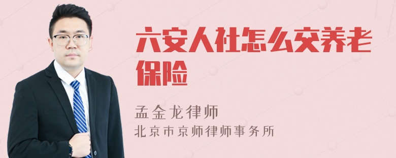 六安人社怎么交养老保险