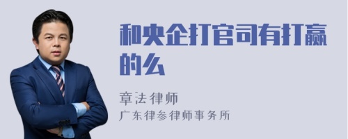 和央企打官司有打赢的么