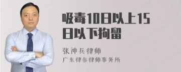 吸毒10日以上15日以下拘留