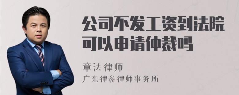 公司不发工资到法院可以申请仲裁吗