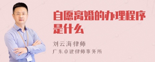 自愿离婚的办理程序是什么