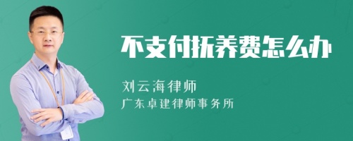 不支付抚养费怎么办