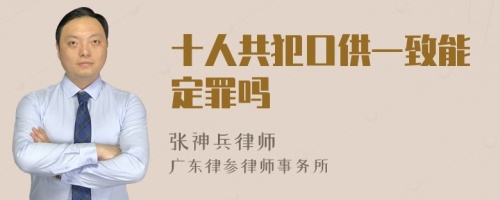 十人共犯口供一致能定罪吗