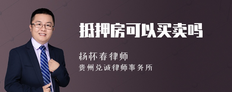 抵押房可以买卖吗