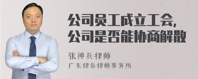 公司员工成立工会，公司是否能协商解散