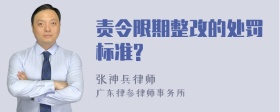 责令限期整改的处罚标准?