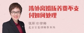 涉外离婚抚养费不支付如何处理