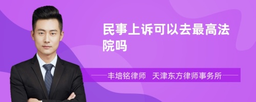 民事上诉可以去最高法院吗