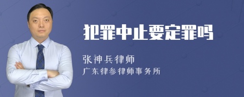 犯罪中止要定罪吗