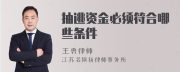 抽逃资金必须符合哪些条件