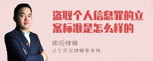 盗取个人信息罪的立案标准是怎么样的