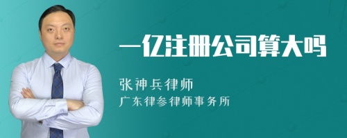 一亿注册公司算大吗