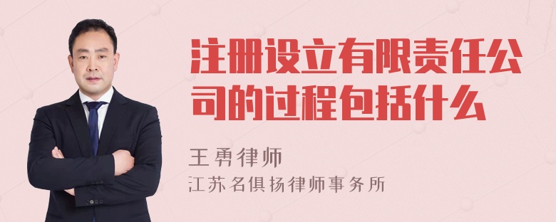 注册设立有限责任公司的过程包括什么