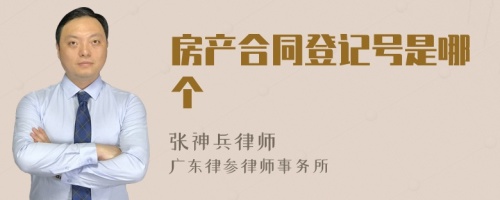 房产合同登记号是哪个