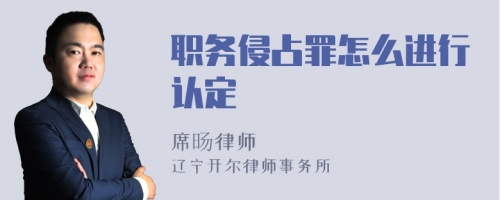 职务侵占罪怎么进行认定