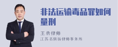 非法运输毒品罪如何量刑