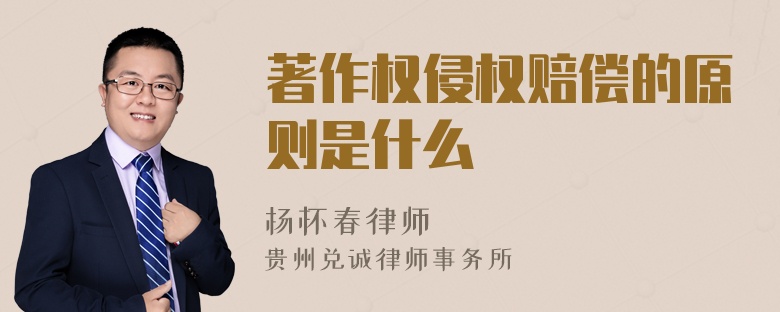 著作权侵权赔偿的原则是什么