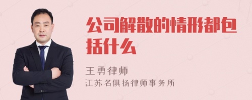 公司解散的情形都包括什么