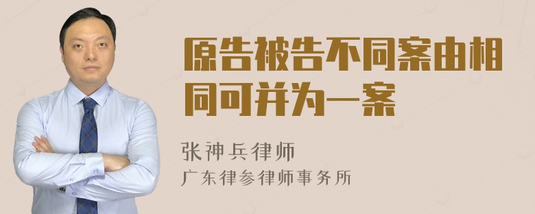 原告被告不同案由相同可并为一案